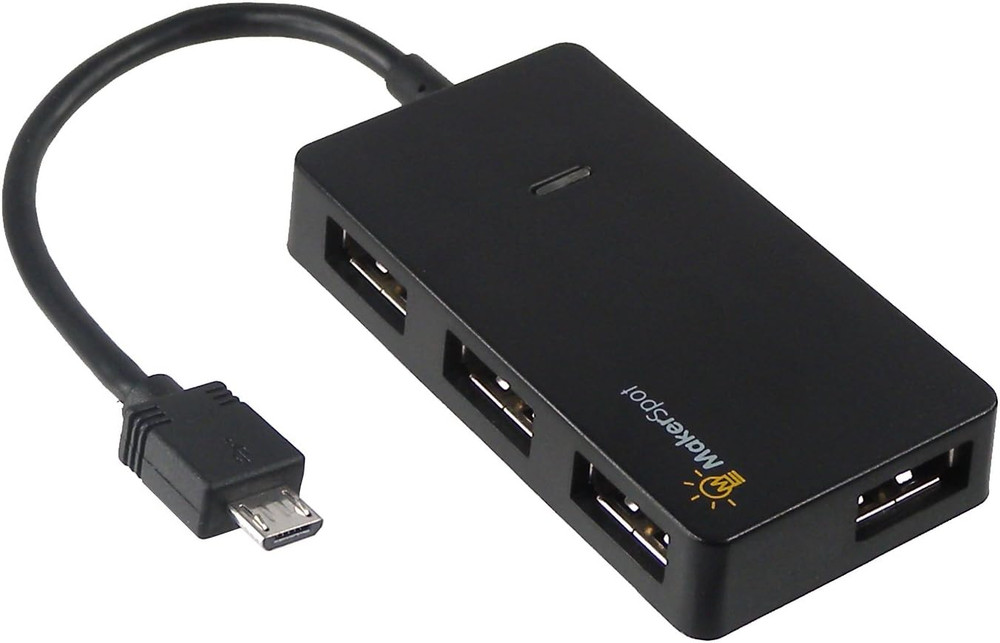 Micro USB OTG Hub for Raspberry Pi Zero 4 Port High Speed Sync and Extension Cab