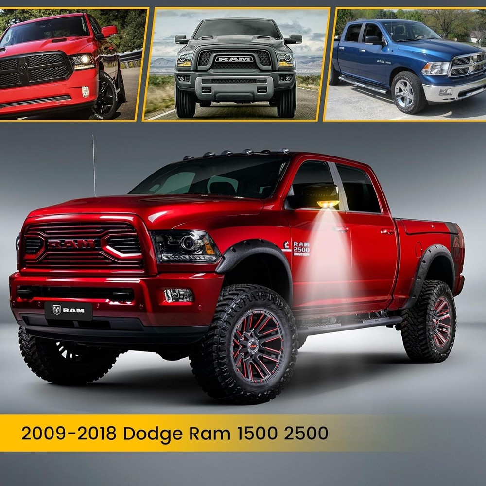 Front Mirror Turn Signal Puddle Light for Dodge Ram 1500 Left (Driver) Side