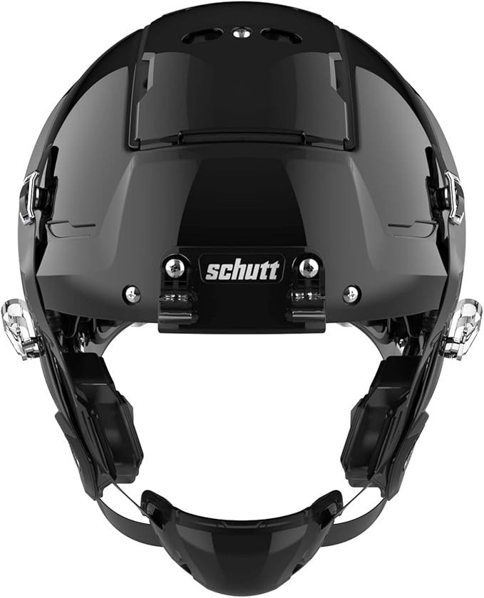 Schutt F7 VTD Collegiate Varsity Football Helmet, NO Facemask, Black, X-Large