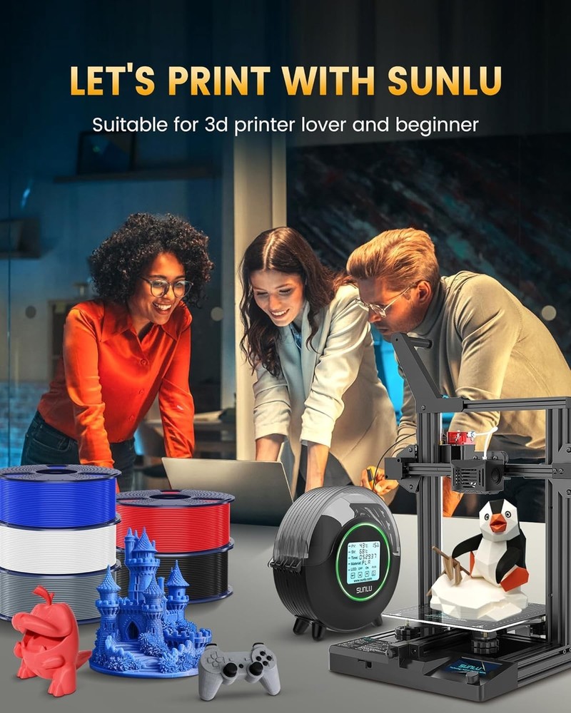 4kg Black PLA+ 2.0 3D Printer Filament Bundle 1.75mm Strong and Durable