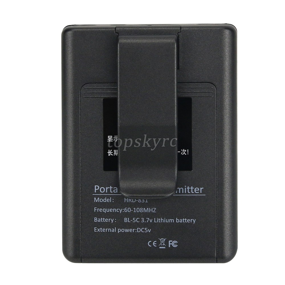 HRD-831 FM Transmitter Broadcast w/ Mic 500M Transmitting Support TF Card Micro