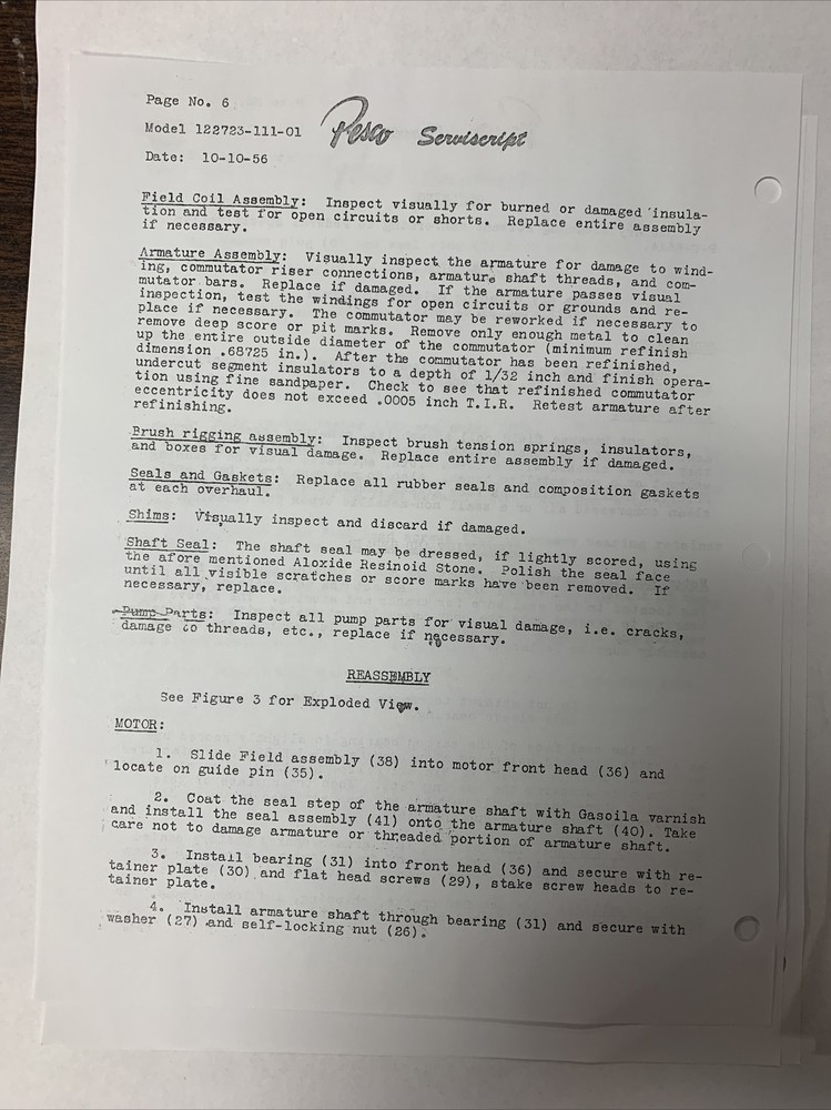 Pesco Servicescript Model 122723-111-01 Dated 10-10-56 - Copy
