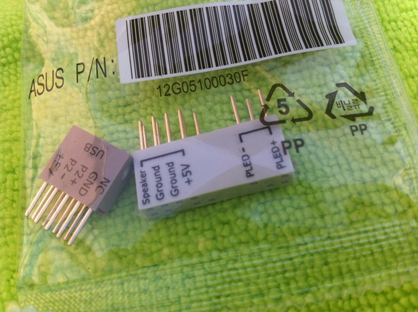 2 Pcs ASUS Q Connector Original part for ASUS P8Z77 PREMIUM , WHITE,BROWN