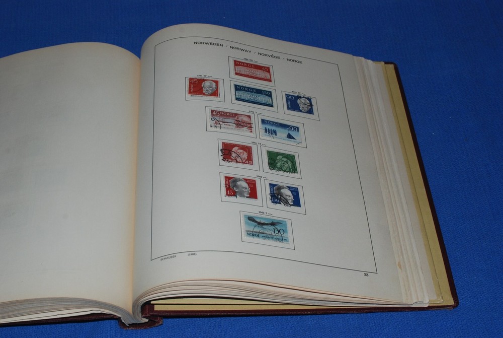 Norway Schaubek Springback Specialty Album Binder BlueLakeStamps Nice!