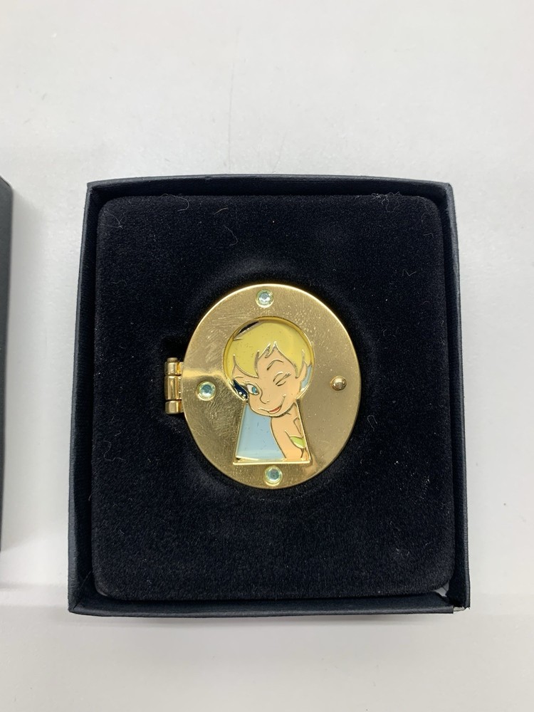 Disney Tinker Bell Winking Through Keyhole Hinged Pin