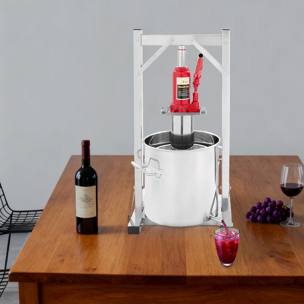 Wine Press Bucket Fruit Wine Pressing Manual Hydraulic Jack Press Extractor Kit