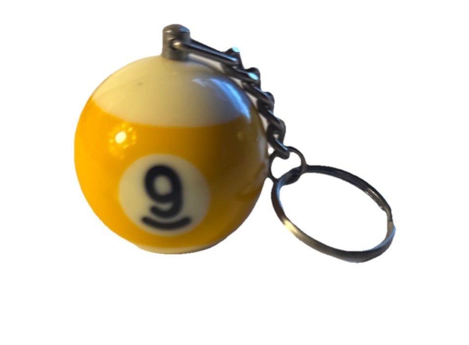 Pool - Billiards 9 Ball Key Chain Scuffer