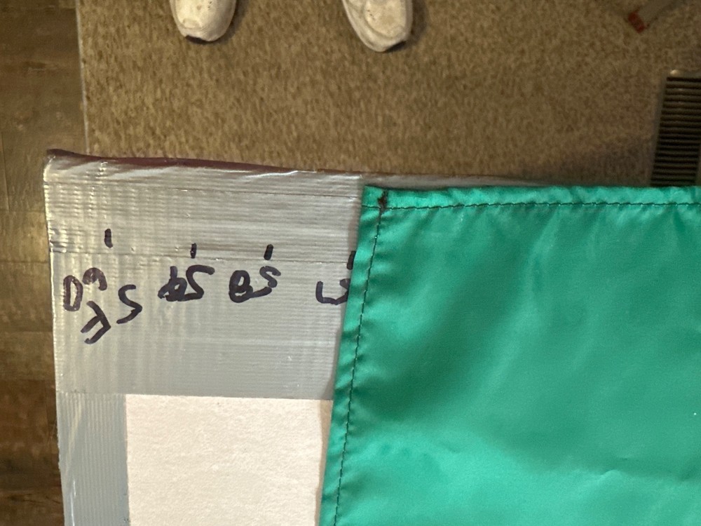 Plastered 3X5 Banner, one sided, grommets one side