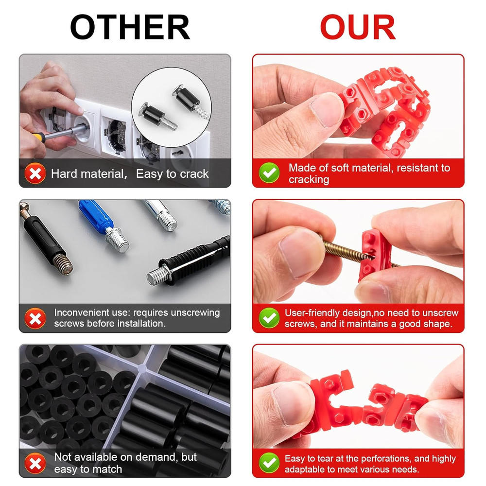 Outlet Spacers for Electrical Box 48 PCS Spacers Stackable