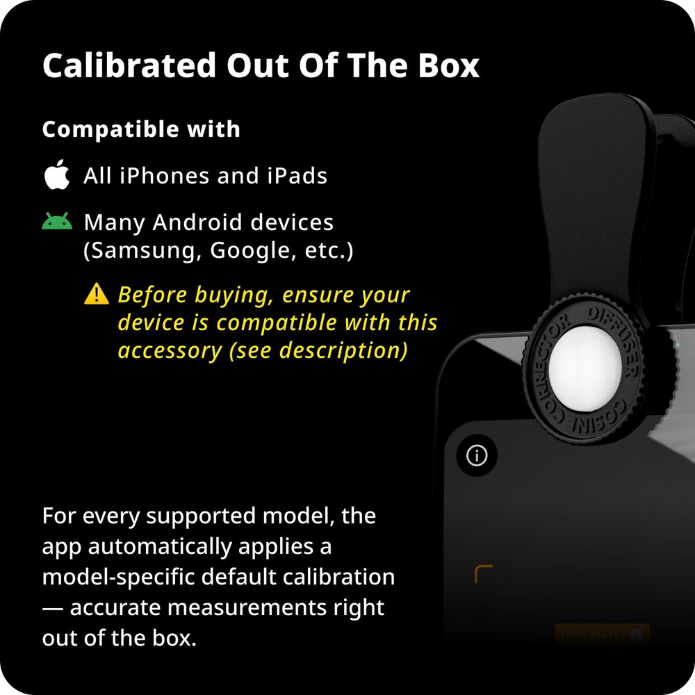Lightray Mobile Light- and PAR Meter | Smartphone-Based PPFD, DLI,...