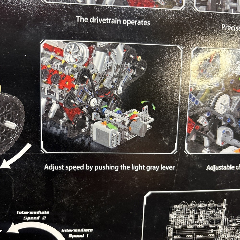 Mould King V8 Engine Model kit 10130 Motorized Car Building Blocks Open Box