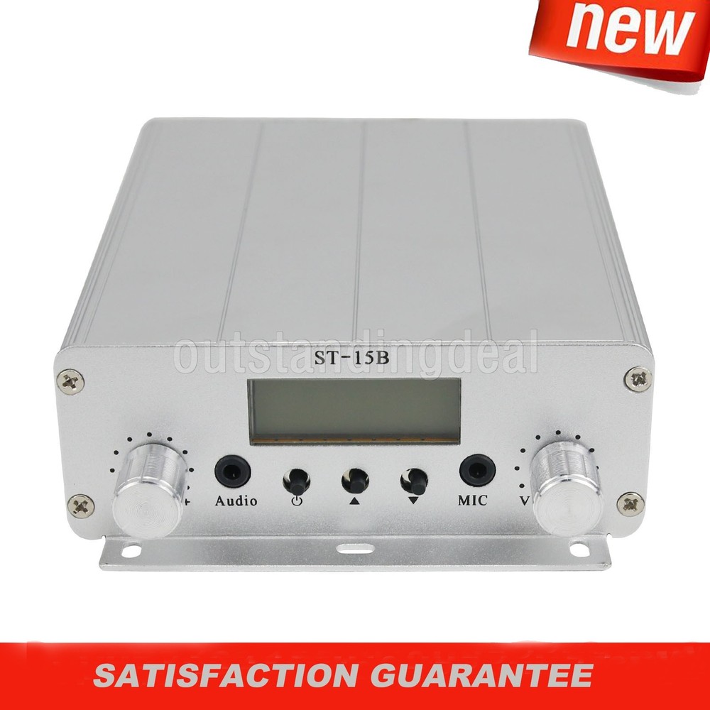 ST-15B 15W FM Broadcast Transmitter Stereo PLL FM Radio Broadcast Station os67