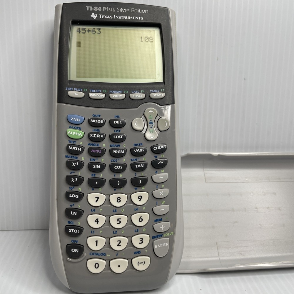 Texas Instruments TI-84 Plus Silver Edition Graphing Calculator Tested Working