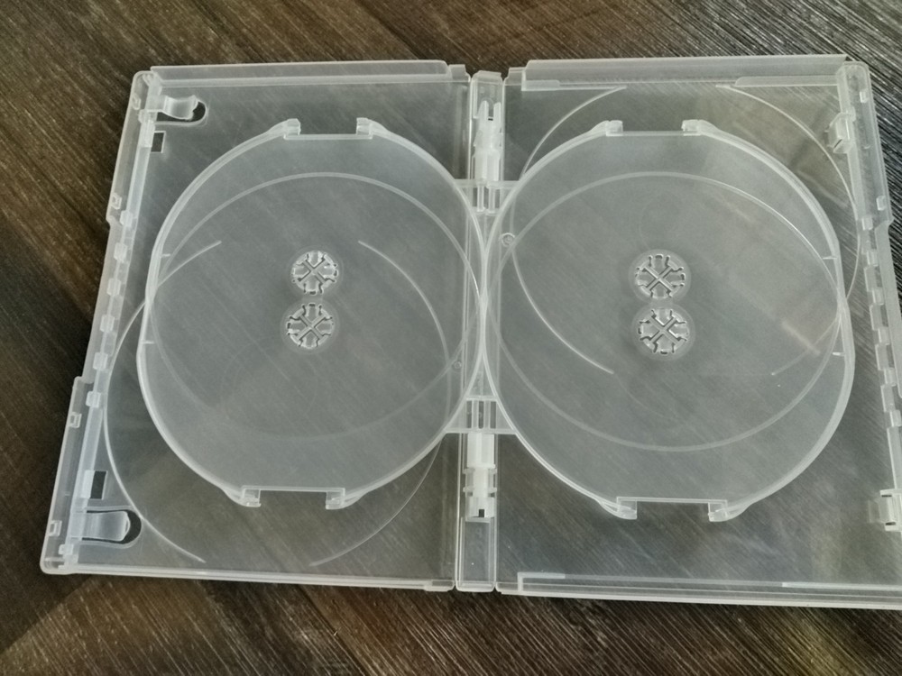 Clear Replacement Empty DVD Cover, Holds 4 Disc DVD Storage Case Soft Plastic