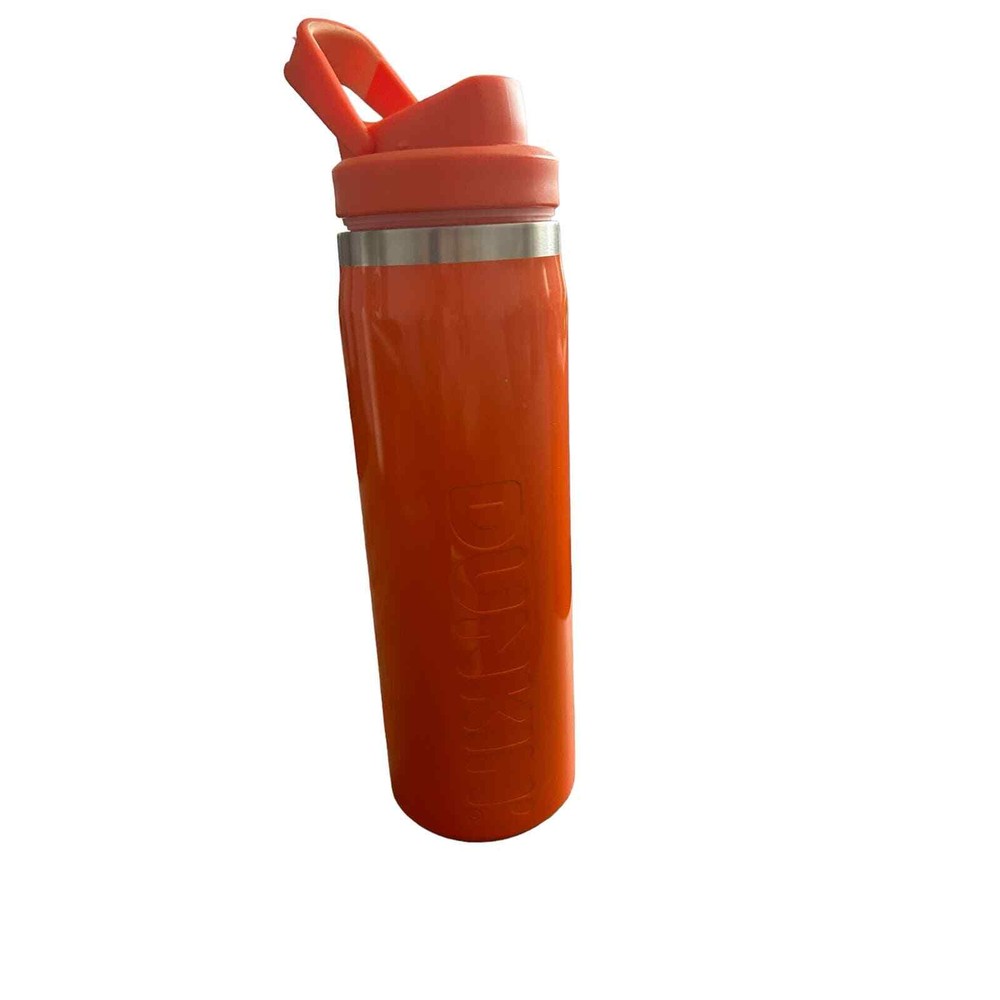 Dunkin Donuts 24oz Orange hydration bottle with carabiner