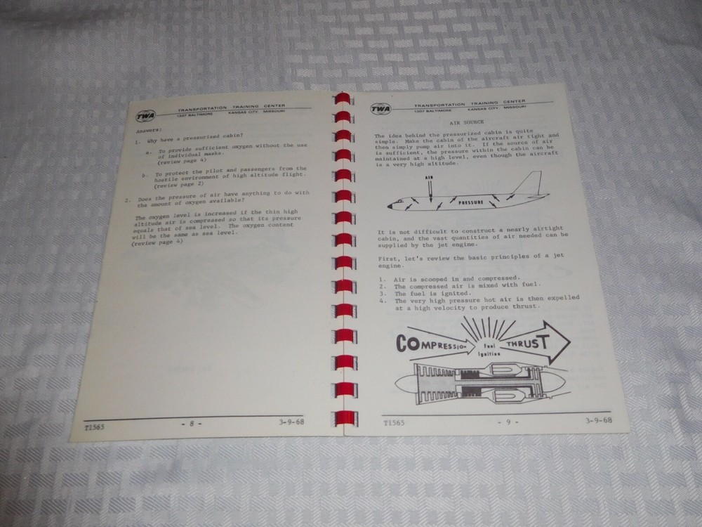 TWA BASIC PRESSURIZATION AND AIR CONDITIONING MANUAL HANDBOOK 1968