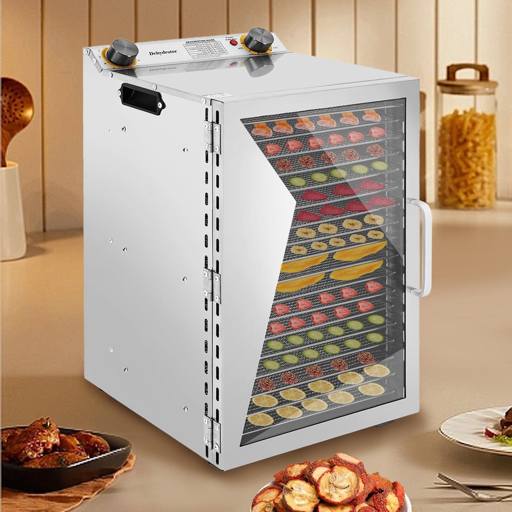 18-Tray Food Dehydrator Machine Adjustable Temperature for Jerky/Fruit/Vegetable
