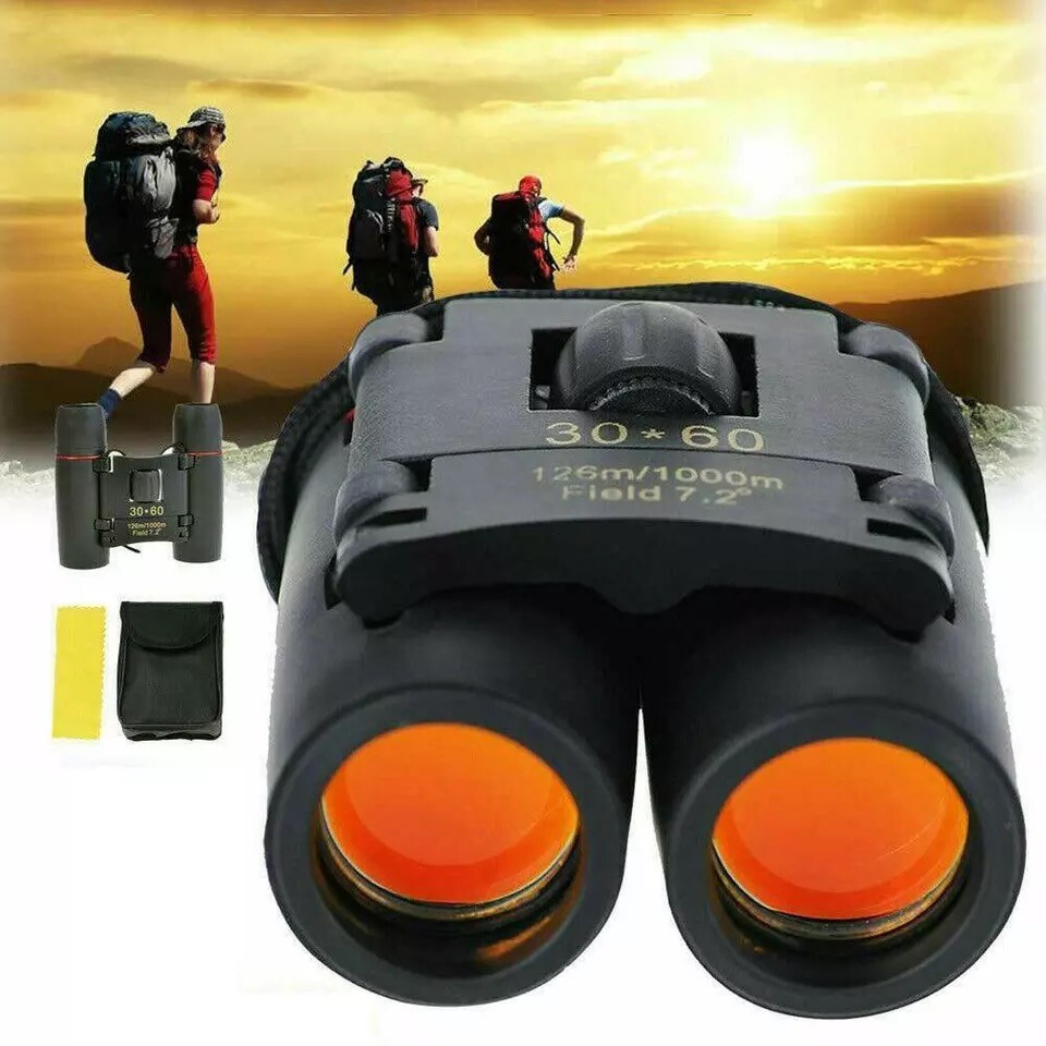 Binoculars 30x60 Zoom Outdoor Travel Compact Folding Telescope Hunting Day/Night