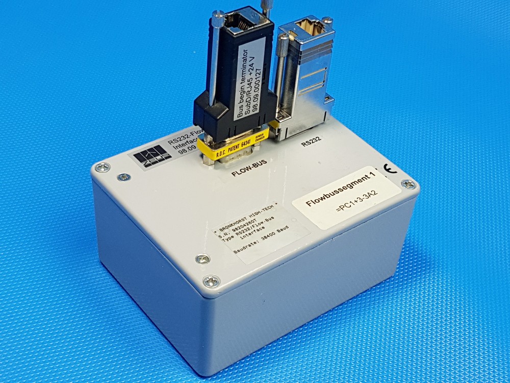 Bronkhorst High Tech RS232 Flow-BUS Interface Box 38400 Baud Rate Used