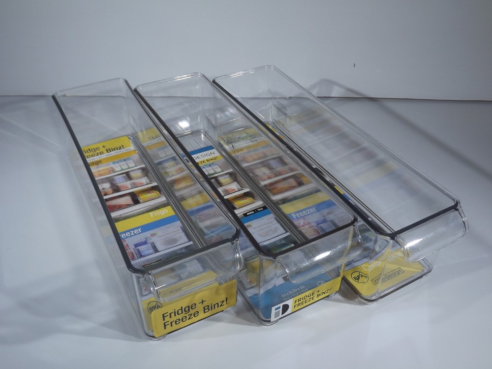Fridge Freezer Bin - InterDesign - 4" x 14.5" x 4" - Storage - Clear