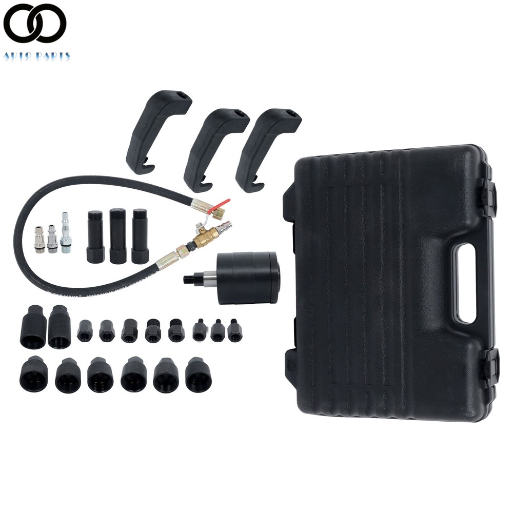 24Pcs Pneumatic Puller Set Extractor Tool Kit Black For Diesel Injectors Removal