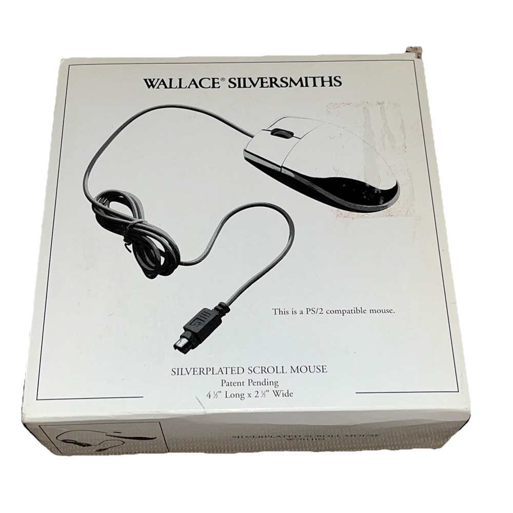 NIB New WALLACE SILVERPLATED "SILVER MOUSE" & PAD FOR COMPUTER IN GIFT BOX
