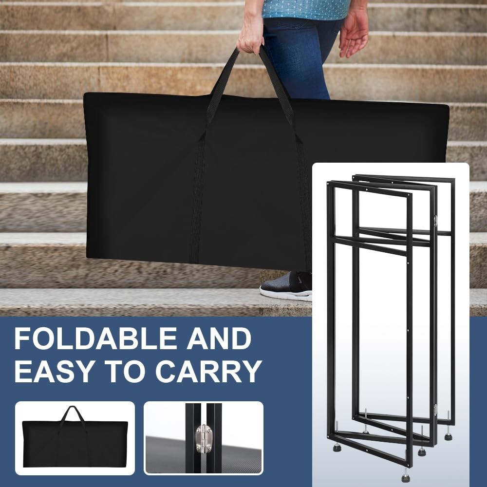 LUCKUP DJ Facade Booth with Corner Panel, Portable DJ Facade with Scrim