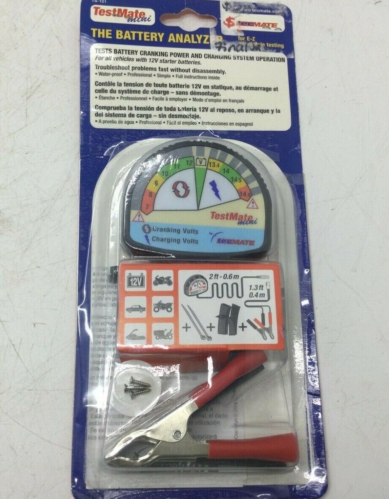 Tecmate Testmate Battery Analyzer 12v Battery Troubleshooting EZ Vehicle Testing