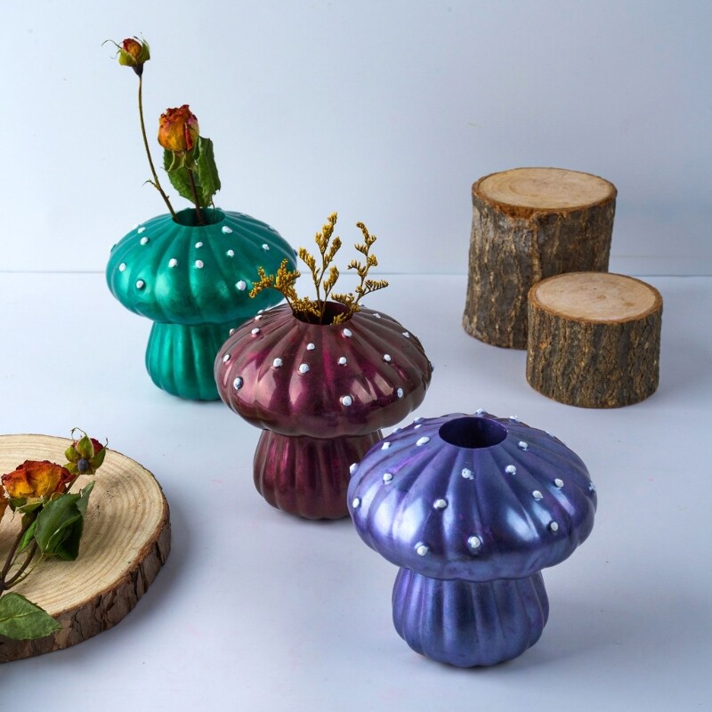 Creative Stand Mold Mushroom Shape Holder Molds Silicone Texture