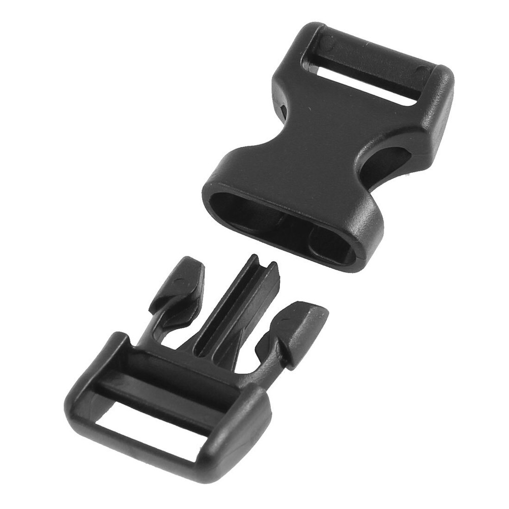3 Pcs Plastic Clasp Side Release Buckle Black for 1.5cm Width Belt Strap