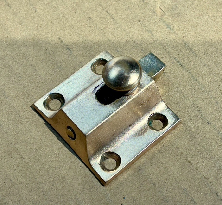 Antique Brass cabinet latch- missing catch