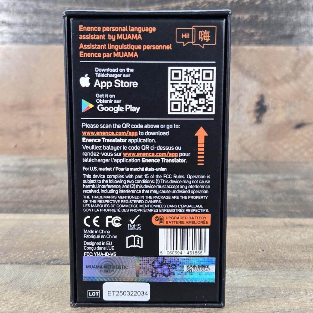 MUAMA Enence Instant Two-Way Translator Personal Language Assistant