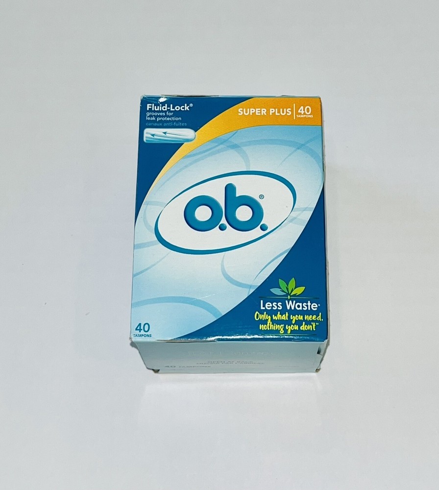 NIB Ob Super Plus 40 Count Absorbency Non-Applicator Tampons NEW
