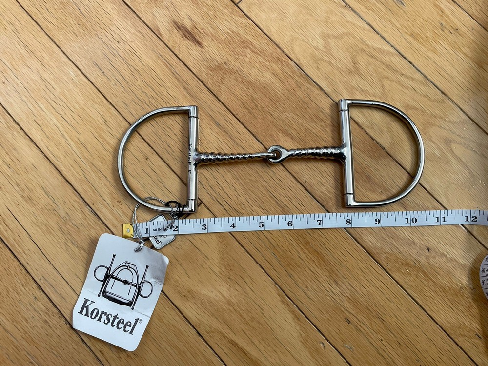 Korsteel Corkscrew Mouth Dee Ring Snaffle Bit - Size 5”