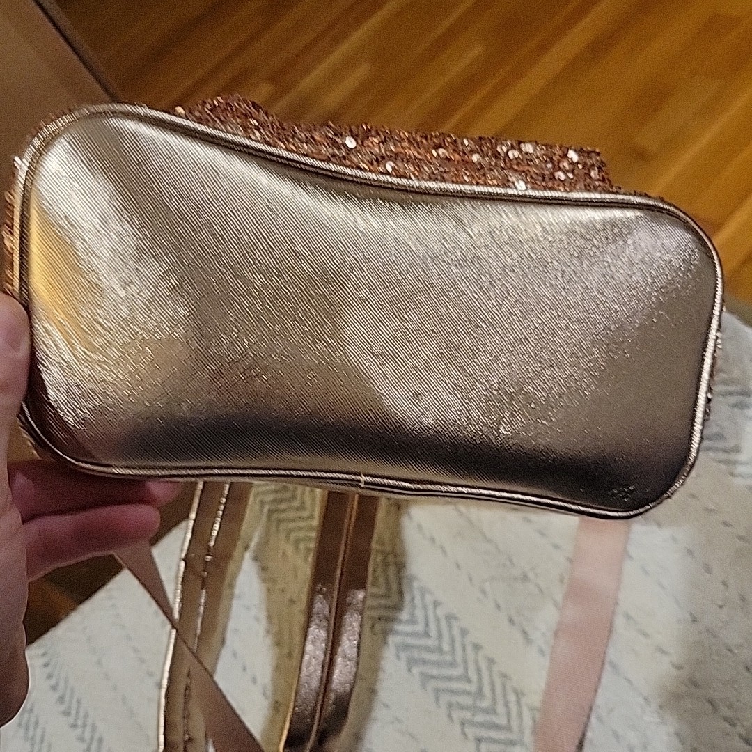 Disney Parks Minnie Mouse Sequin Mini Backpack Rose Gold Clean