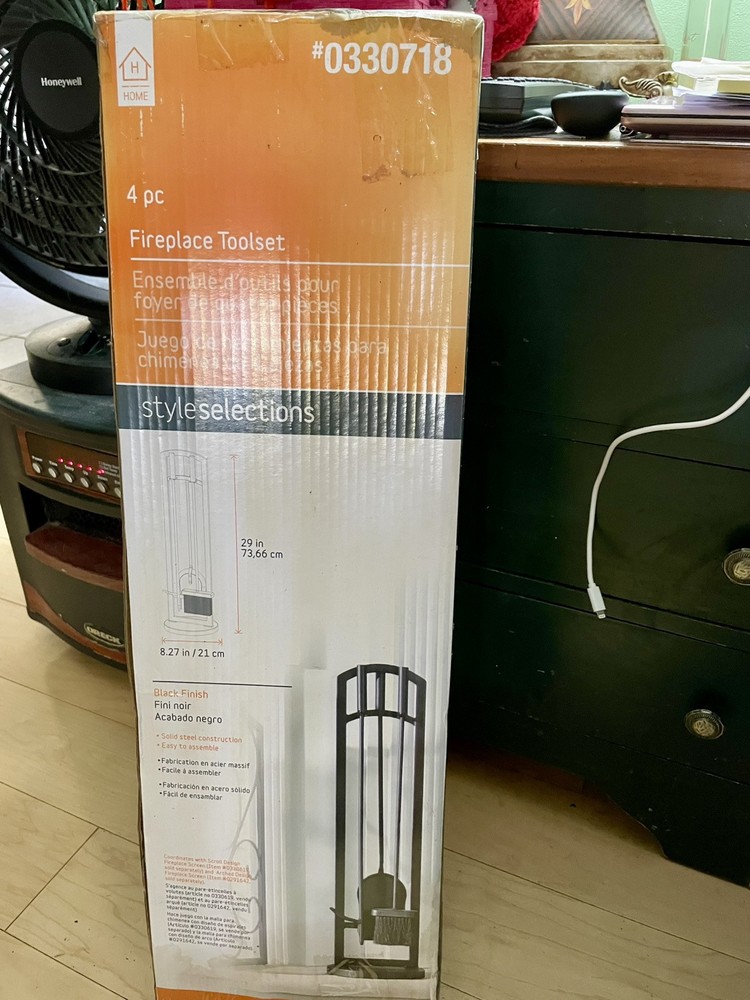 Styleselections 4 Pc Fireplace Toolset 29” Long & 8.27” Wide