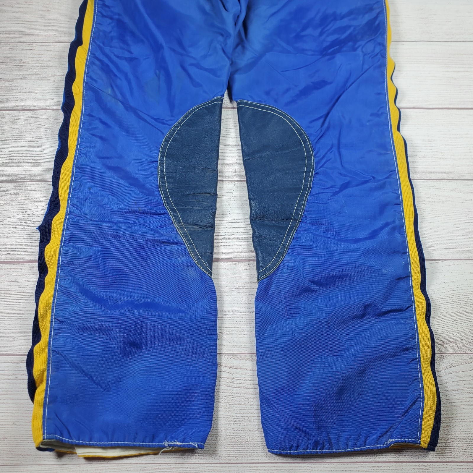 Vintage 70’s O'NEAL Racing Suzuki Dirt Bike Motorcross Pants 30 Yellow Blue USA