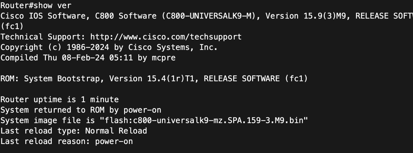 Cisco 800 Series C891F Gig Ethernet Integrated Services Router ISDN BRI 56kModem