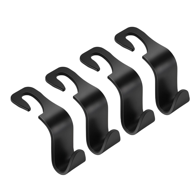 4 Pack Durable Car Seat Headrest Hooks Organizer Universal Hanger Holder Hooks