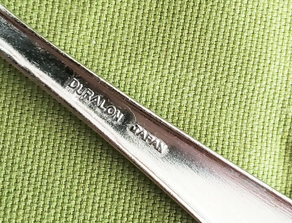 Soup Spoon Unknown Pattern Duralon Stainless Japan Rose Handle 7 1/2"
