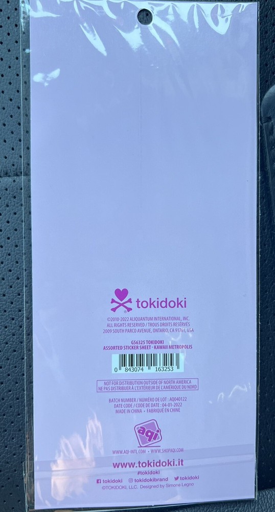 Tokidoki Kawaii Metropolis Assorted Sticker Sheet