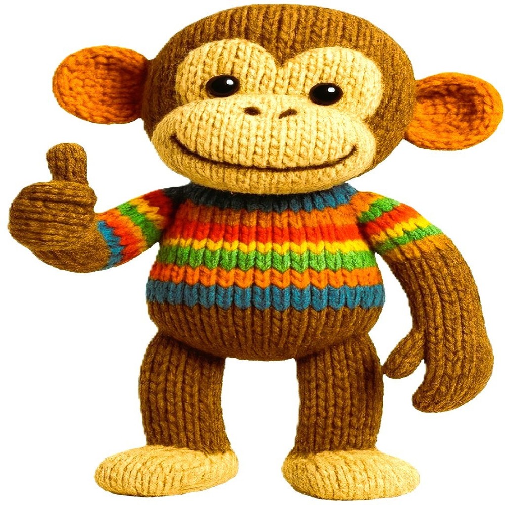 30 Custom Monkey Yarn Art Personalized Address Labels