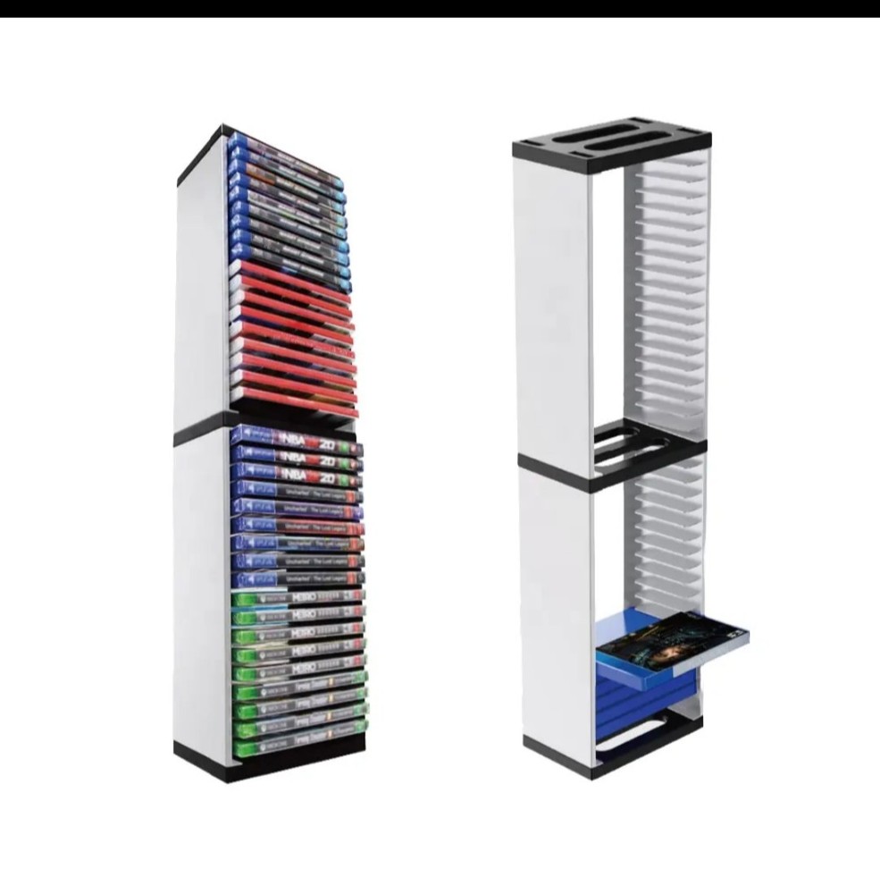 36-Game Disc Stackable Storage Tower Rack for PS5/PS4/XBOX/NS
