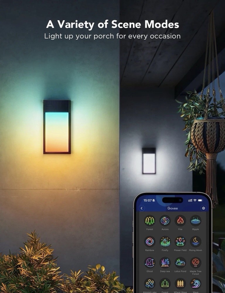 Govee Outdoor Wall Light 2-Pack (Model: H7075)
