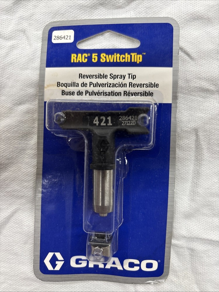 Graco RAC 5 SwitchTip Reversible Spray Tip 286421. Tip Size 421