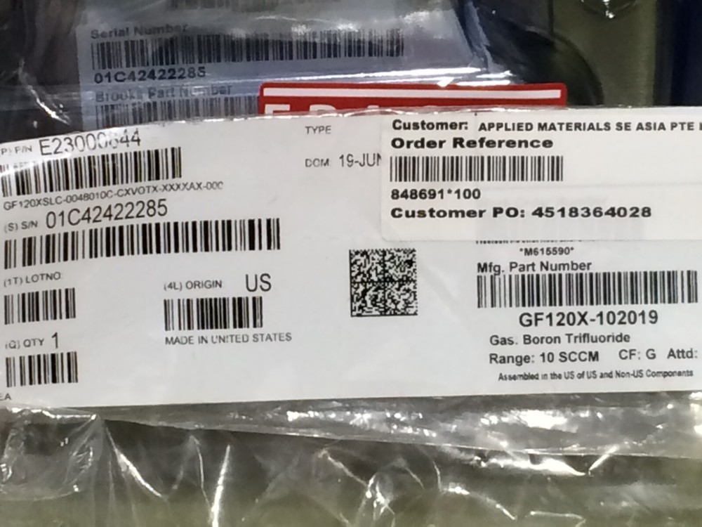 Brooks GF120X-102019 Mass Flow Controller New Surplus