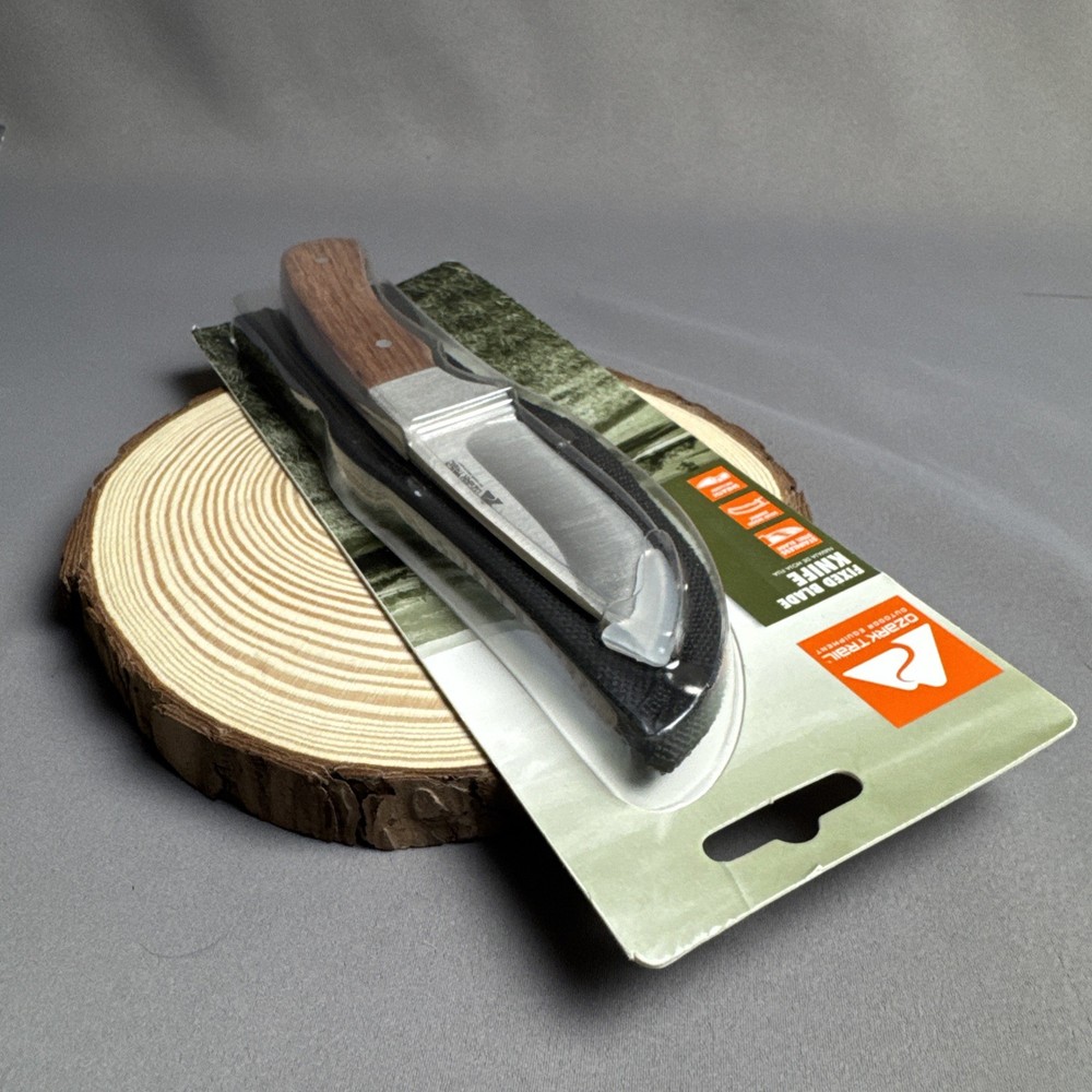Ozark Trail 7" Stainless Steel Blade Knife W/ Solid Handle & Sheath