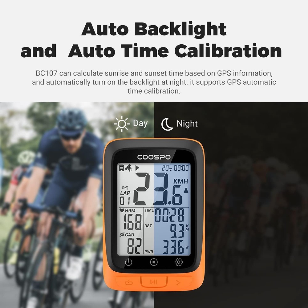 Waterproof Cycling Computer with 2.4” LCD Display - GPS Tracker & Bluetooth Sync