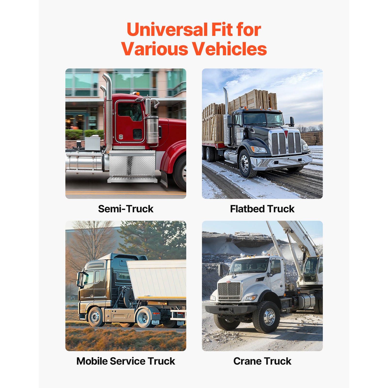 Uimoso Semi-Truck Aluminum Step Tool box 31" x 30" x 19" Durable Storage Box