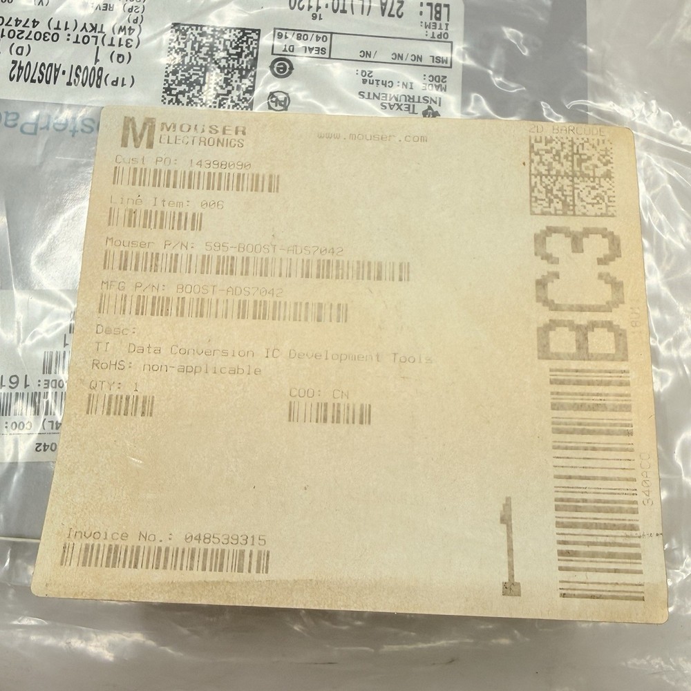 Texas Instruments ADS7042 Ultra Low Power Data Aqusition Boosterpack